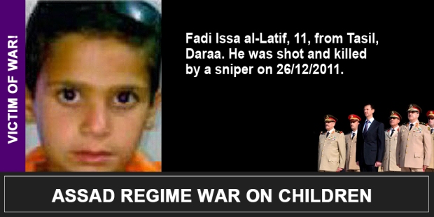 Syria Assad War on children Fadi Issa al-Latif