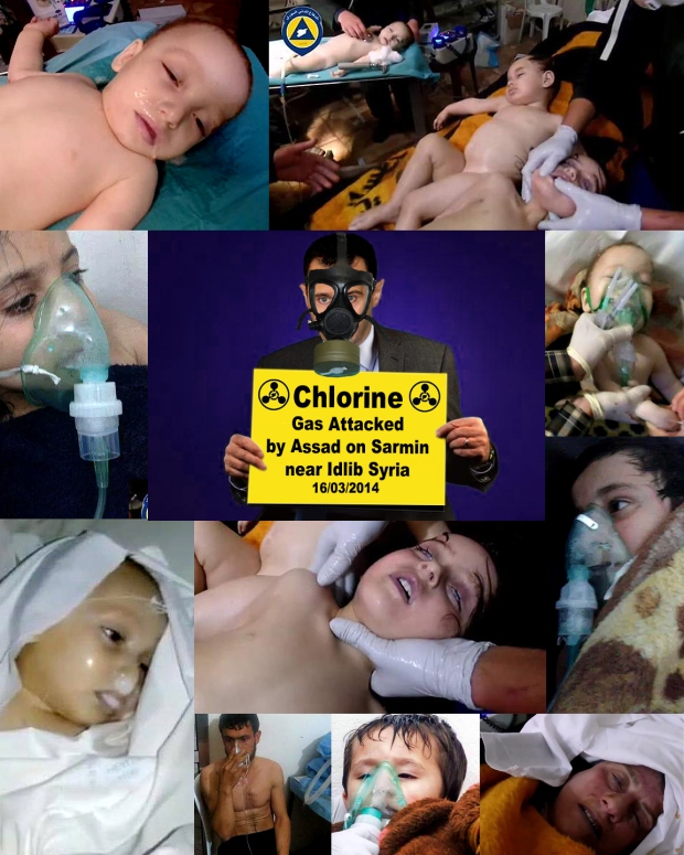 syria assad massacre children by using chlorine gas