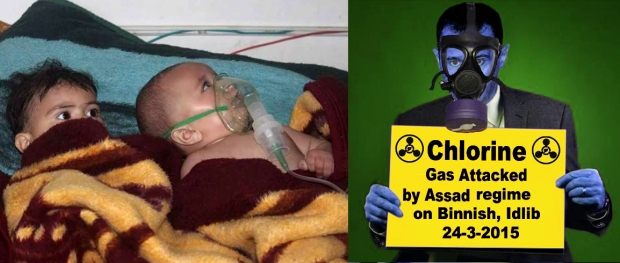 syria assad chlorine gas bomb attack on children