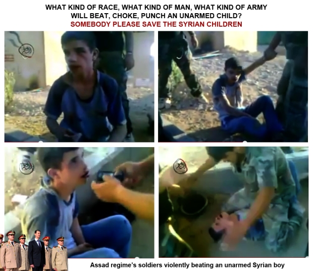 Bashar Al-Assad government soldier torture syrian children