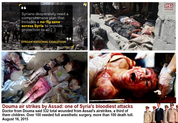 assad bomb douma killing hundred civilians