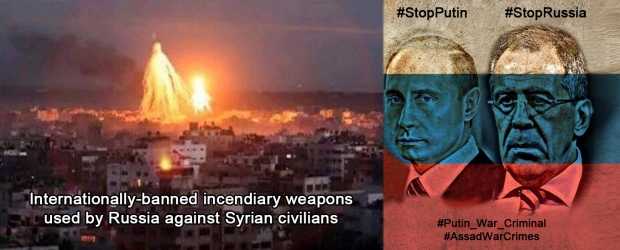 Phosphorus bombs were used by Russia Putin to kill syrian civilians